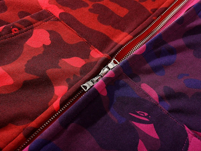 BAPE Camo Shark Spliced Zip Hoodie - Two-Tone