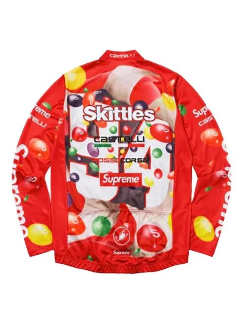 Supreme x Skittles x Castelli long-sleeve cycling jersey