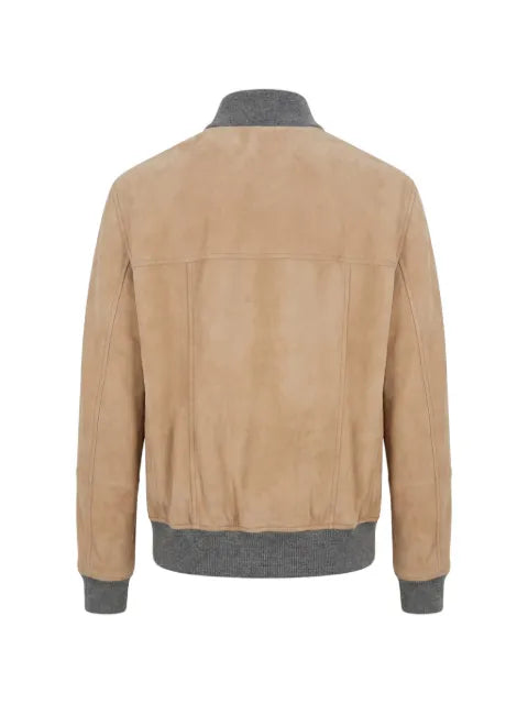 Brunello Cucinelli zip-fastening suede jacket