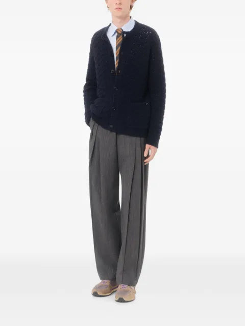 Valentino Garavani wool and cashmere cardigan with metallic V detail