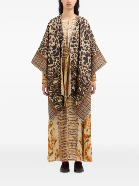 Pierre-Louis Mascia Pancake leopard-print poncho cape