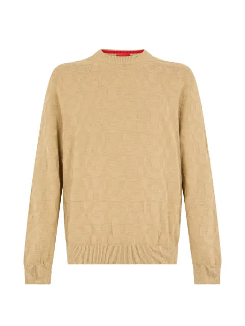 BOSS logo-jacquard crew-neck sweater