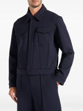 Manière De Voir Kairo - neoprene trucker jacket - navy