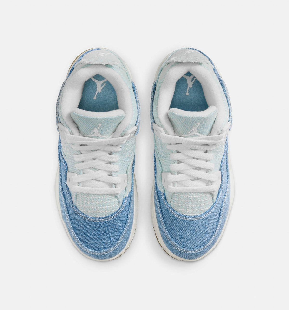 Air Jordan 4 Retro "Worn Blue" Little Kids' Shoe – Sail/Worn Blue/Metallic Gold
