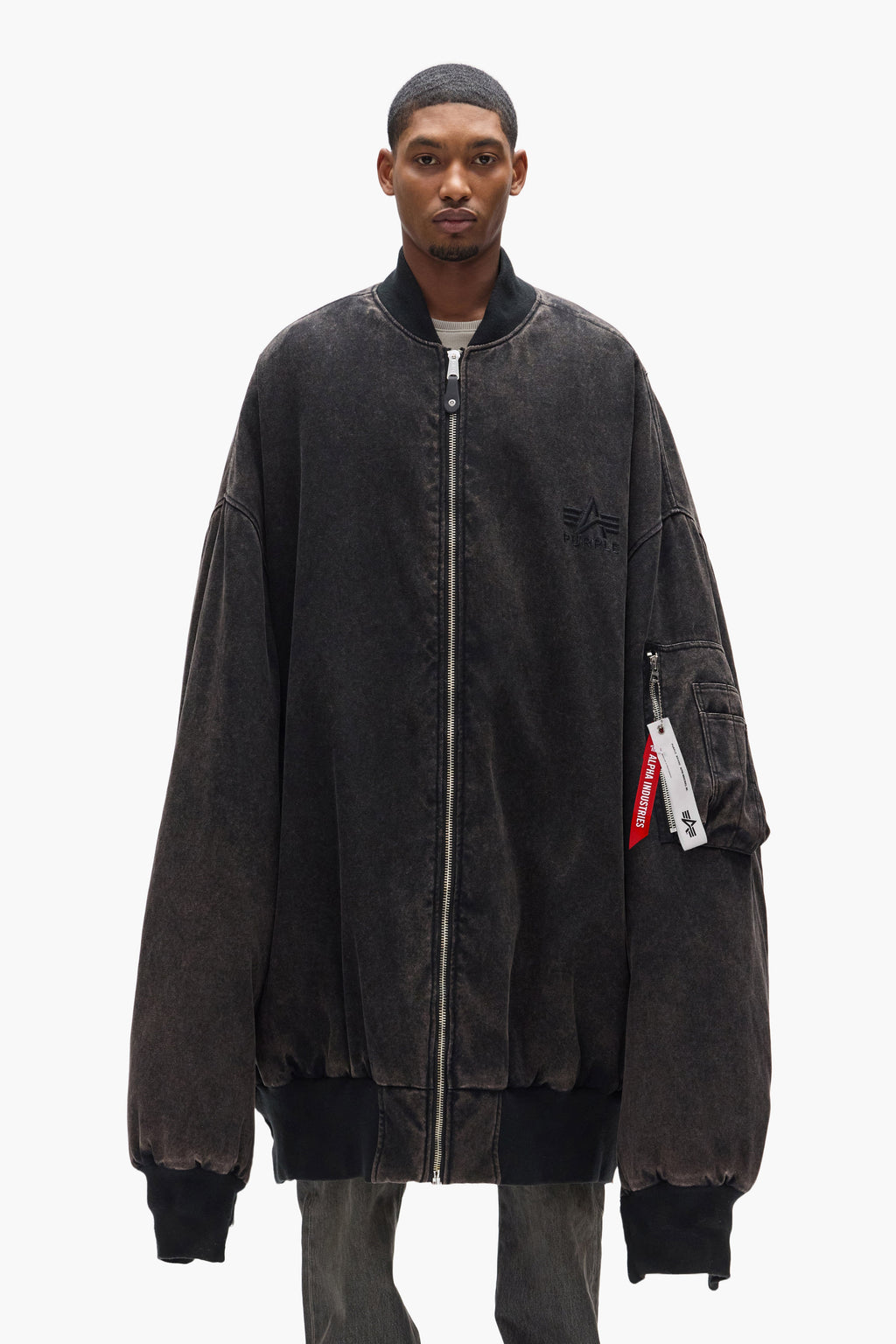Purple X Alpha Industries Giant Bomber