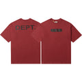 Gallery Dept T-Shirt Hand Painted Ink Splashing Alphabet Washed Retro Short Sleeve T-Shirt