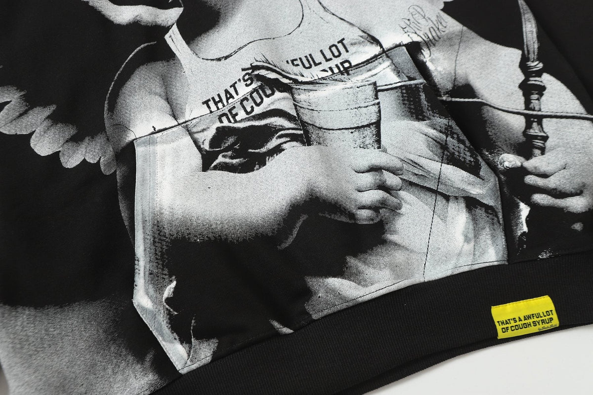 THAT'S A AWFUL LOT OF COUGH SYRUP Angel Tears Graphic Hoodie