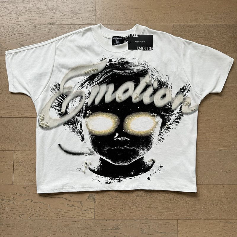 Mixed Emotion Portrait Graphic T-Shirt