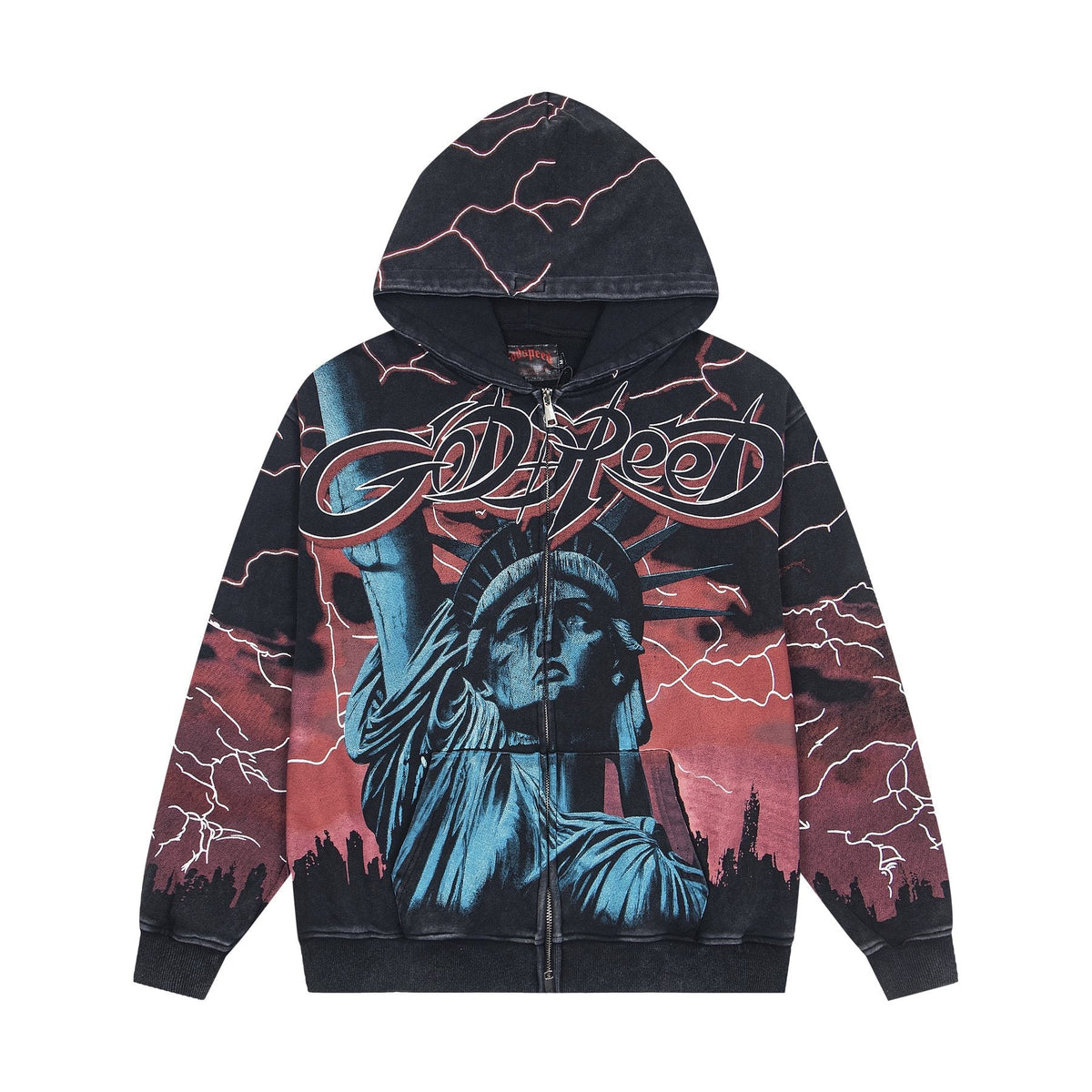 Godspeed Out of Many One All-Over Print Zip Hoodie
