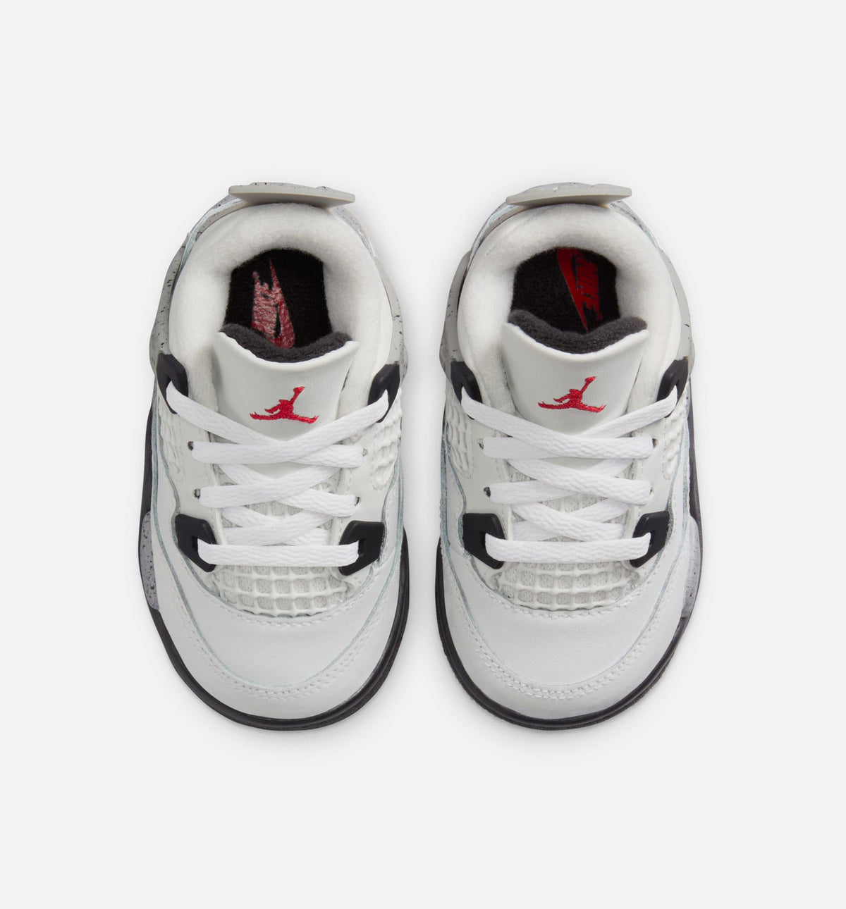 Air Jordan 4 Retro White Cement Infant/Toddler Lifestyle Shoes - Summit White/Fire Red/Cement Grey/Black