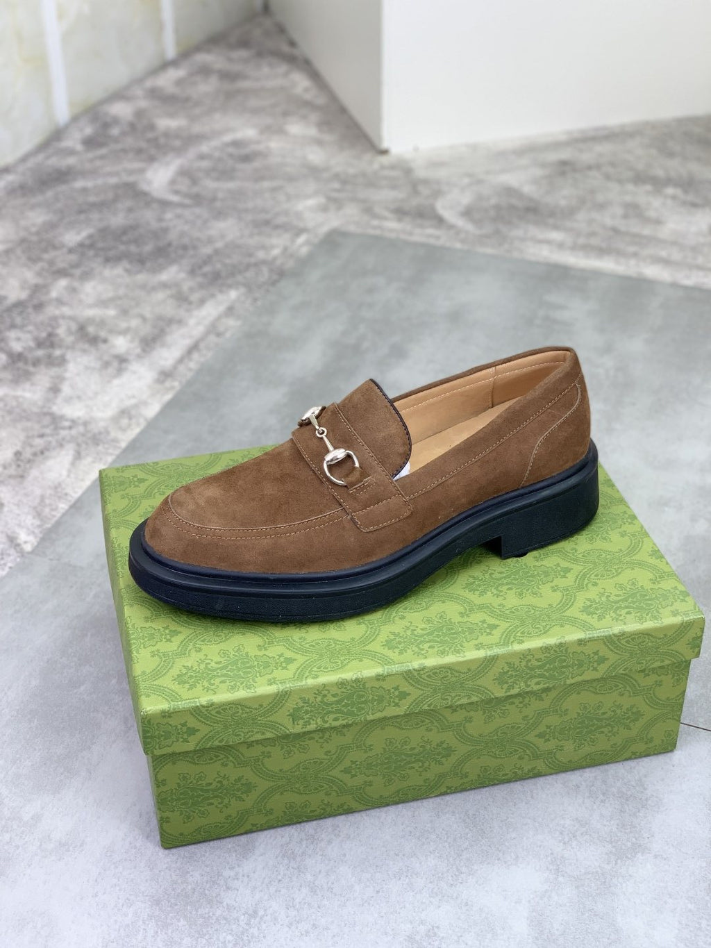 Gucci Men's Metal-Bit Loafers
