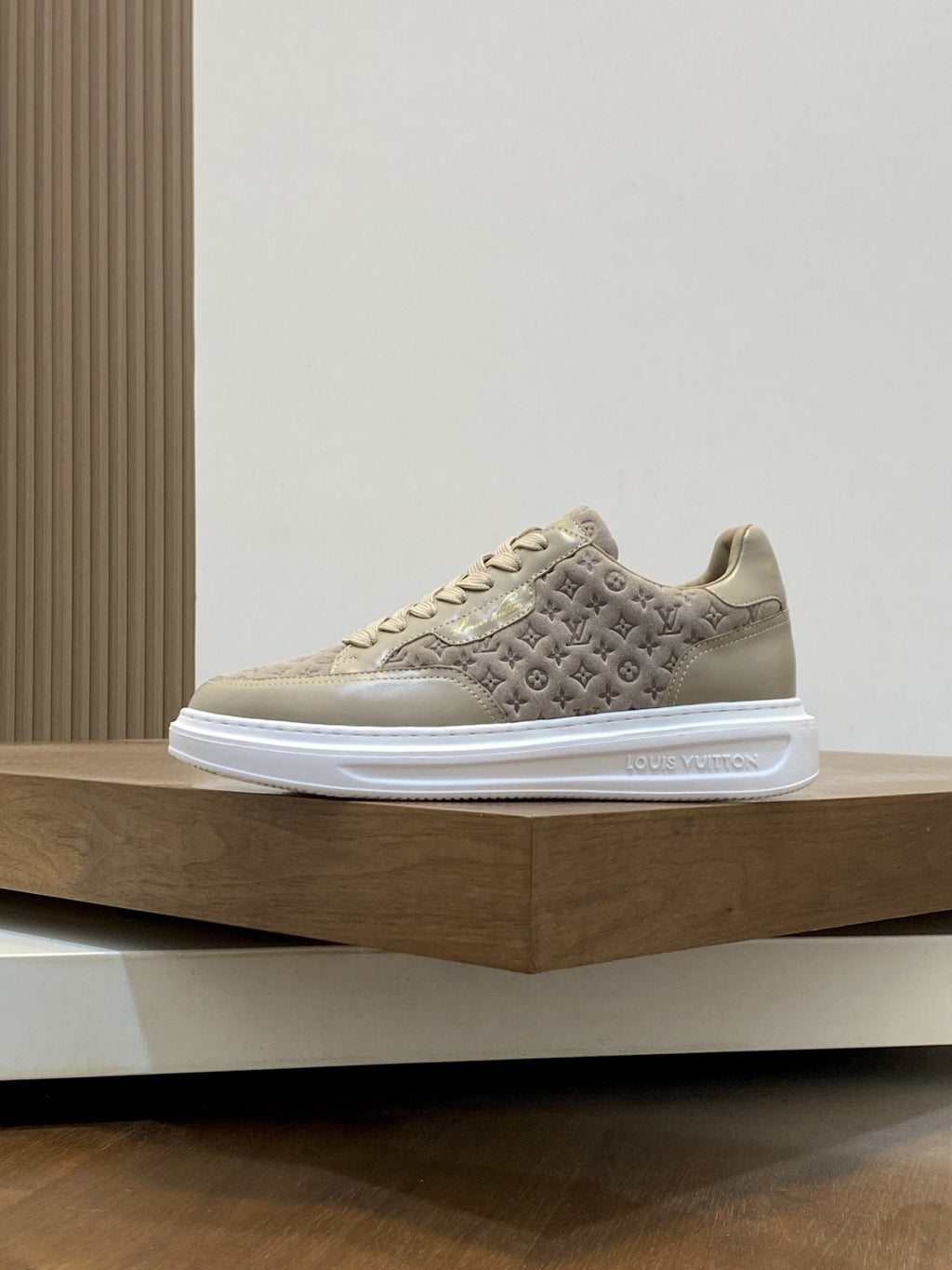 Louis Vuitton Men's Monogram Low-Top Sneakers - Lace-Up Closure