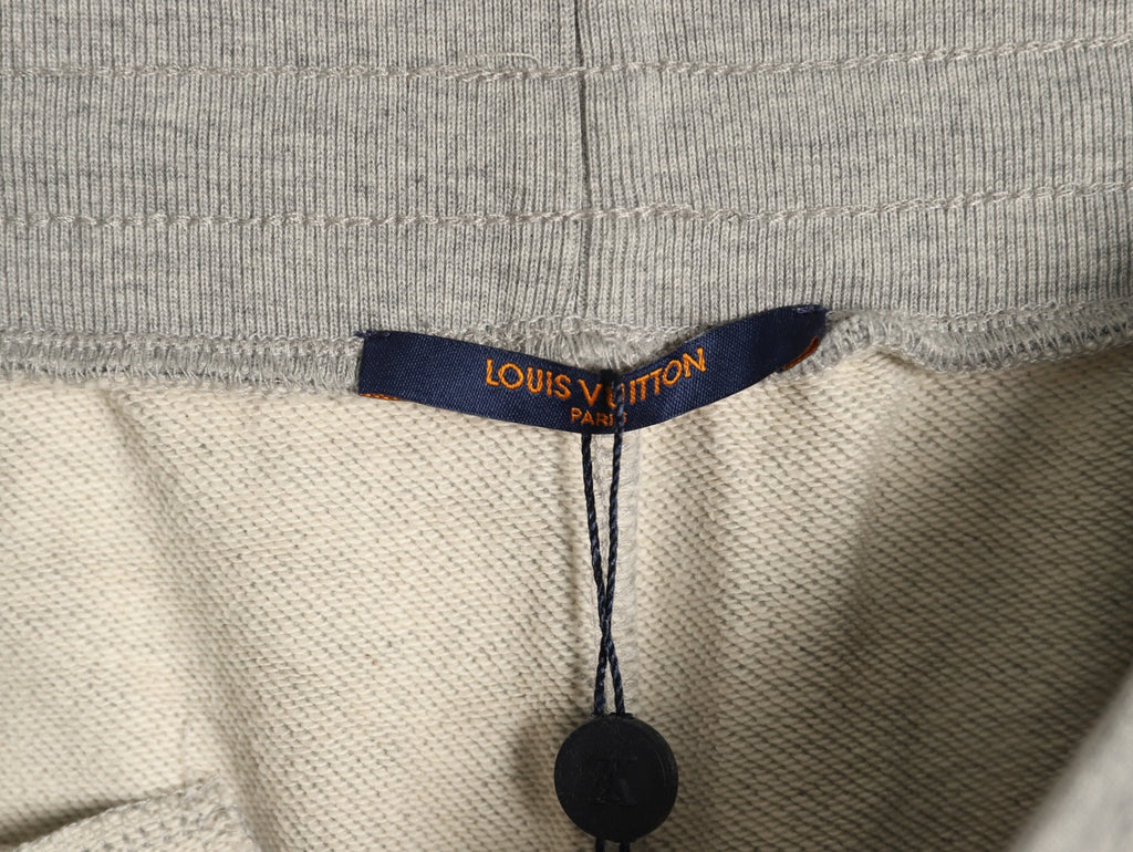 Louis Vuitton Sketch-Style Monogram Drawstring Trousers - Light Gray