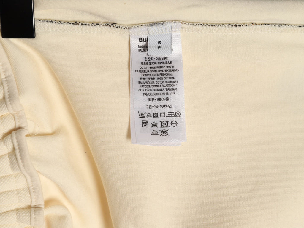 Burberry Equestrian-Emblem Check-Side Shorts - Cream